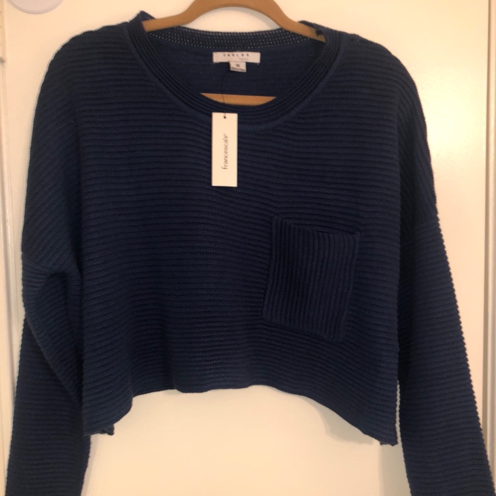 Cropped sweater- blue
